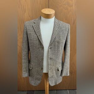 VTG 100% Wool DAKS Blazer Houndstooth Sport Coat